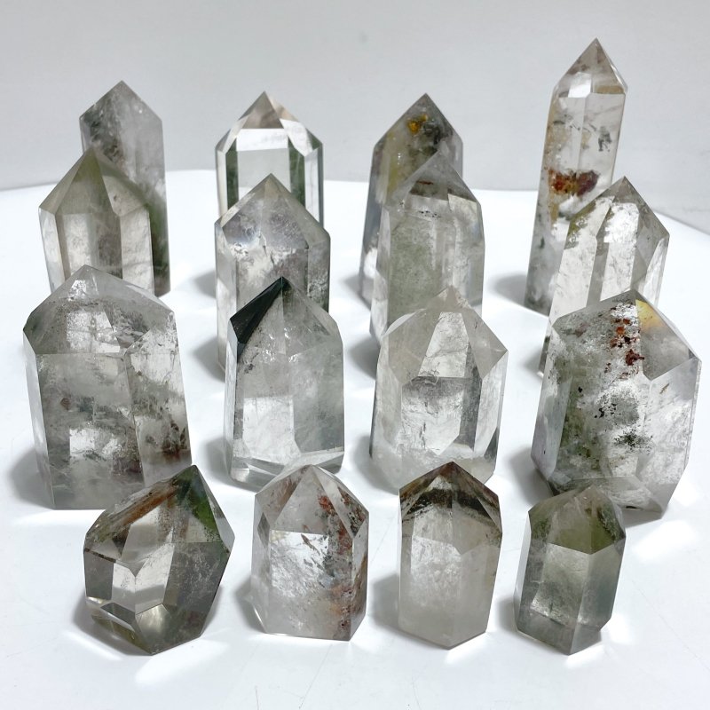 16 Pieces Garden Quartz Clear Tower - Wholesale Crystals