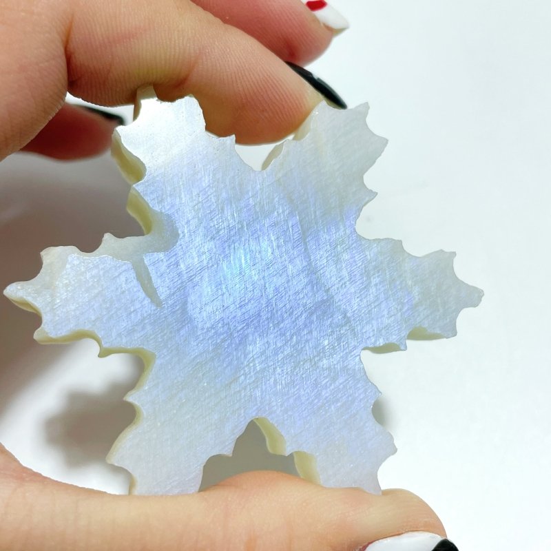 16 Pieces Moonstone Snowflake Closeout (Defect) - Wholesale Crystals