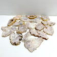 16 Pieces Sakura Flower Agate Slabs -Wholesale Crystals