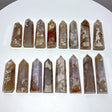 16 Pieces Sakura Flower Agate Tower Points - Wholesale Crystals