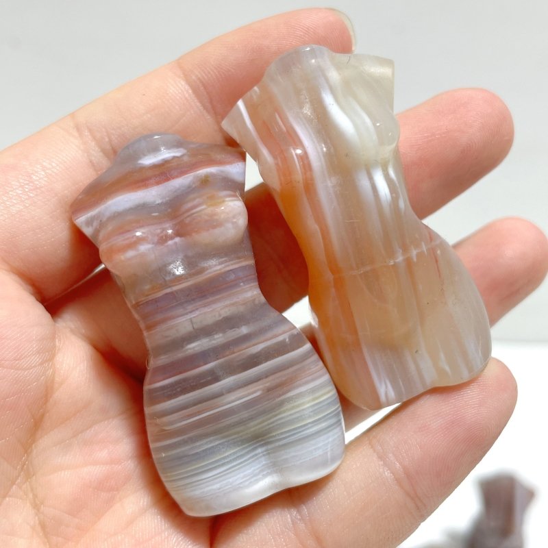 16 Pieces Stripe Agate Goddess Carving - Wholesale Crystals