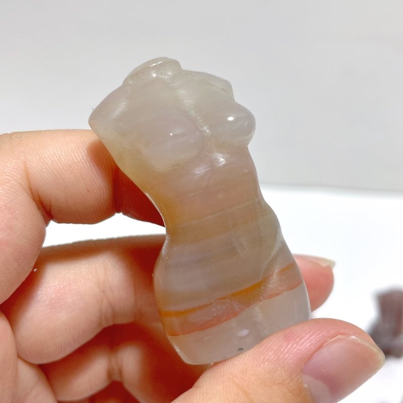 16 Pieces Stripe Agate Goddess Carving - Wholesale Crystals