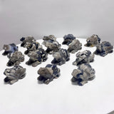16 Pieces Volcano Agate Frog Carving(UV - Reactive) Closeout (Defective) - Wholesale Crystals