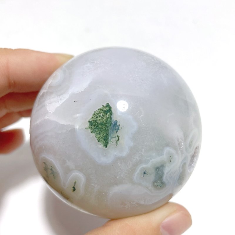 17 Pieces Beautiful Moss Agate Spheres - Wholesale Crystals