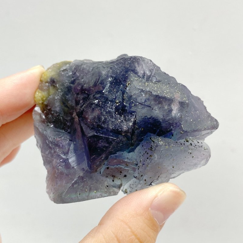 17 Pieces Blue Fluorite Mixed Pyrite Raw Stone -Wholesale Crystals