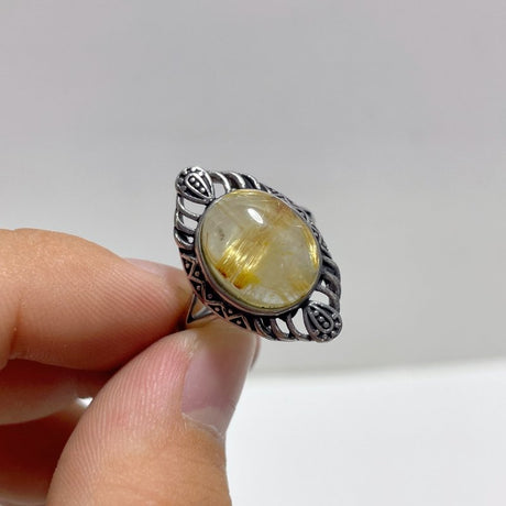 17 Pieces Golden Rutile Quartz Different Styles Ring - Wholesale Crystals
