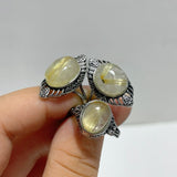 17 Pieces Golden Rutile Quartz Different Styles Ring - Wholesale Crystals