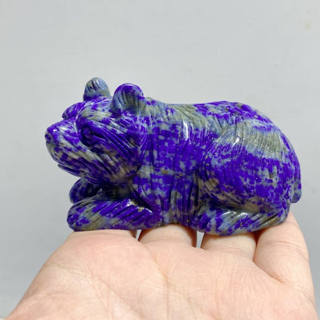 17 Pieces Lapis Lazuli Bears Carving -Wholesale Crystals