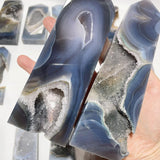 17 Pieces Large Four-sided Druzy Geode Agate Points -Wholesale Crystals