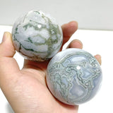 17 Pieces Moss Agate Spheres - Wholesale Crystals