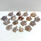 17 Pieces Sakura Flower Agate Sea Turtle Carving -Wholesale Crystals