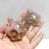 17 Pieces Sakura Flower Agate Sea Turtle Carving -Wholesale Crystals