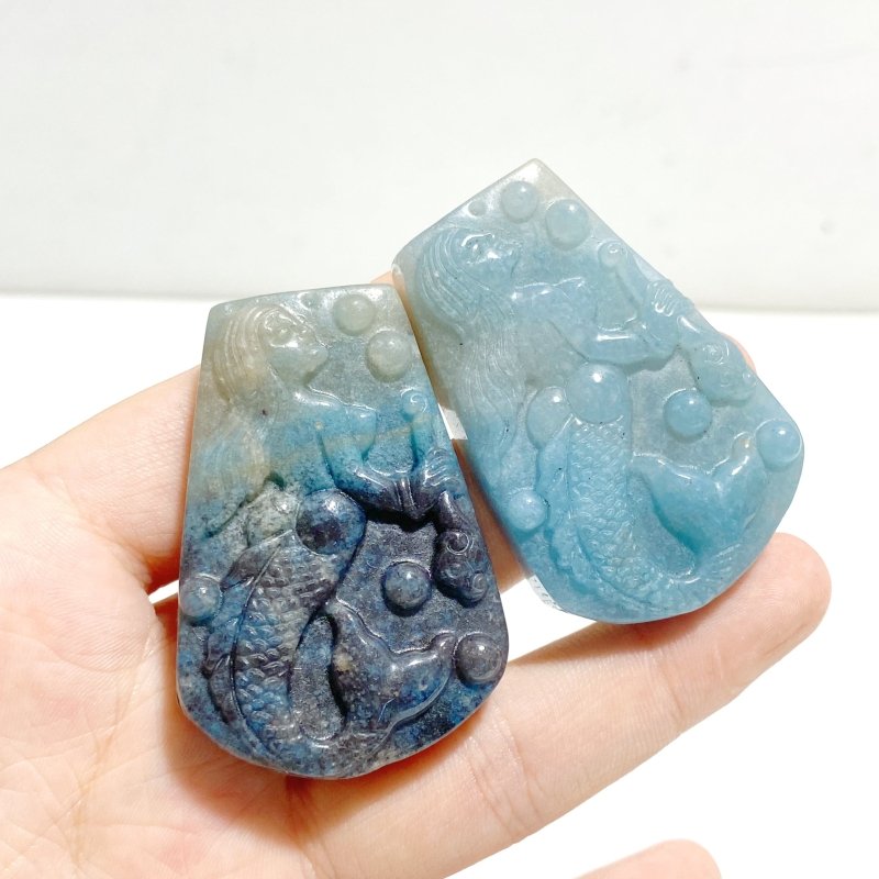 17 Pieces Trolleite Mermaid Carving Crystal Wholesale Closeout - Wholesale Crystals