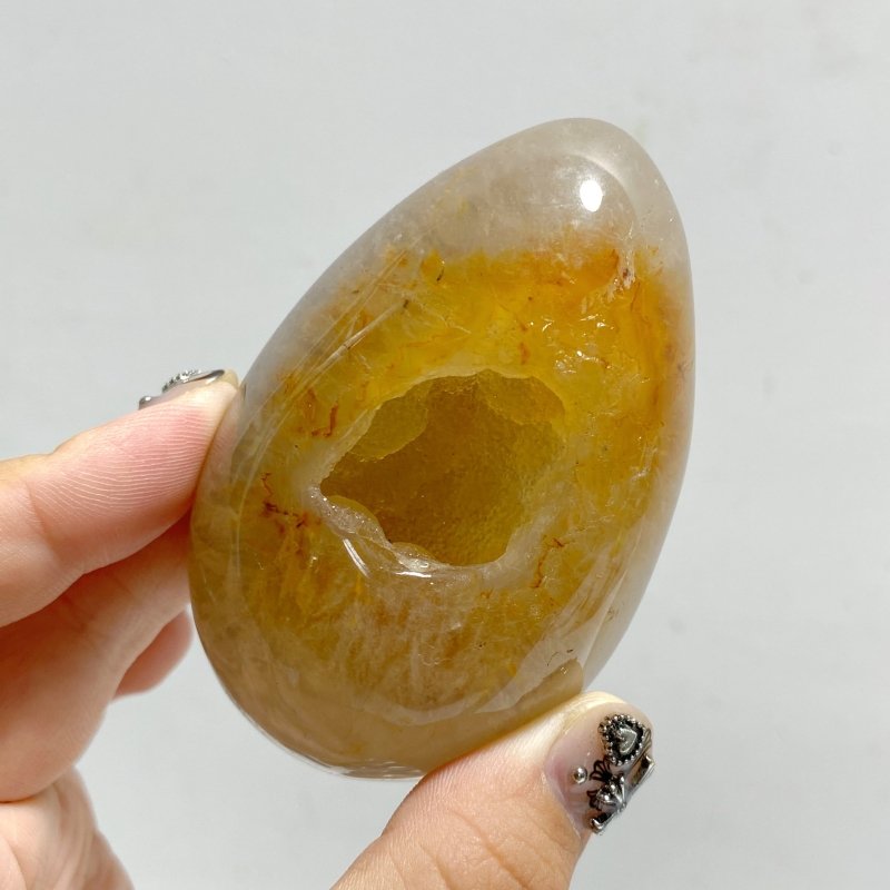 18 Pieces Geode Druzy Agate Eggs -Wholesale Crystals