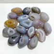 18 Pieces Geode Druzy Agate Eggs -Wholesale Crystals