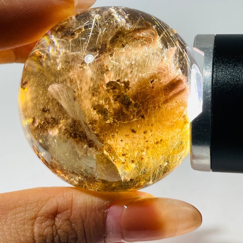 1.8in (4.8cm) Rare Gold Rutile Crystal Sphere -Wholesale Crystals