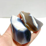 19 Pieces Black Orca Agate Flame Carving 3 - Wholesale Crystals