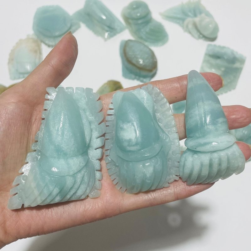 19 Pieces Caribbean Calcite Marine Animals Carving -Wholesale Crystals