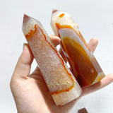 19 Pieces Carnelian Mixed Quartz Tower Point - Wholesale Crystals