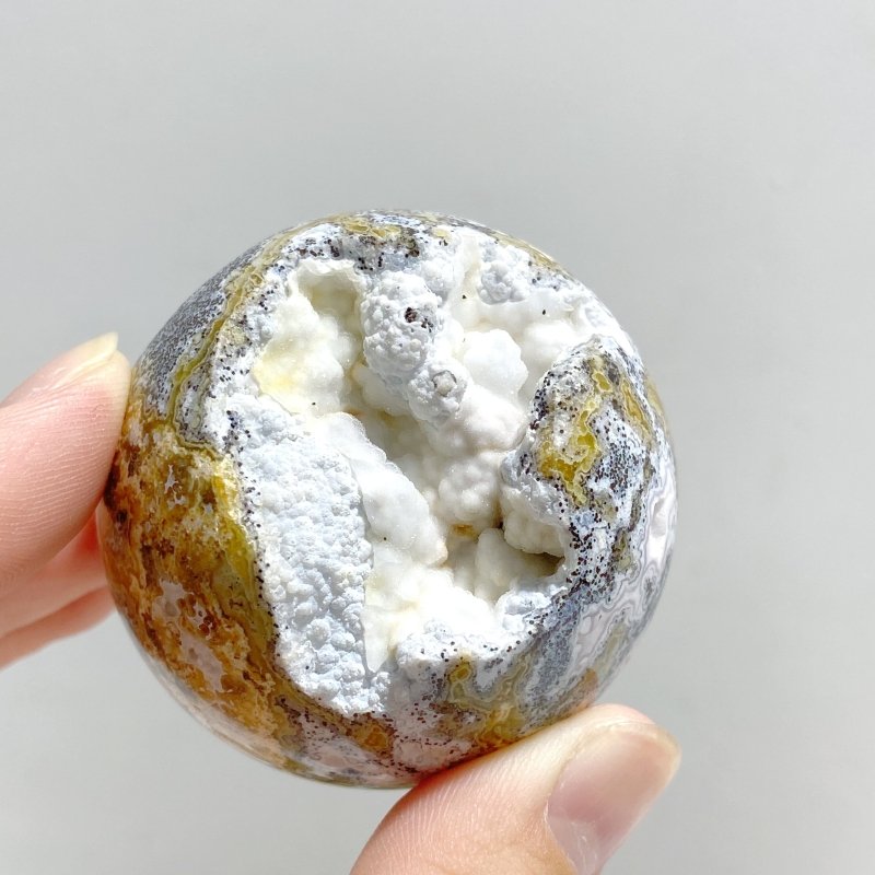 19 Pieces Geode Druzy 8th Vein Ocean Jasper Spheres -Wholesale Crystals