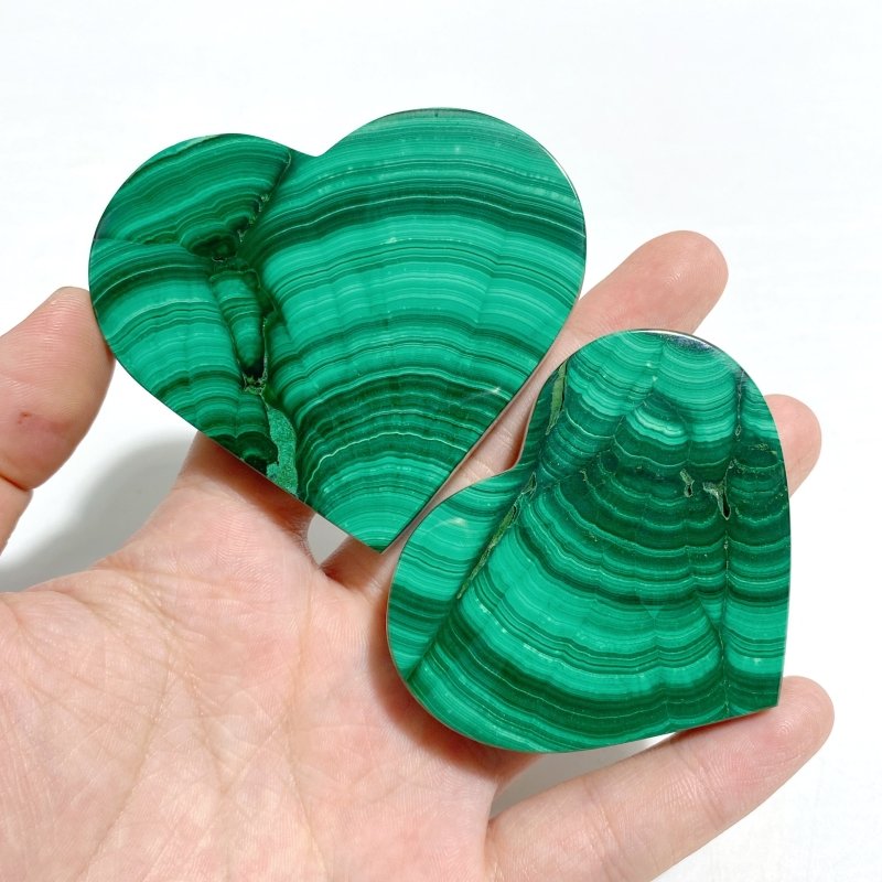 19 Pieces Malachite Heart -Wholesale Crystals