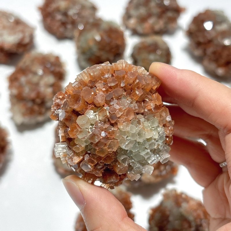 19 Pieces Raw Aragonite Stone Specimen White mixed Red - Wholesale Crystals