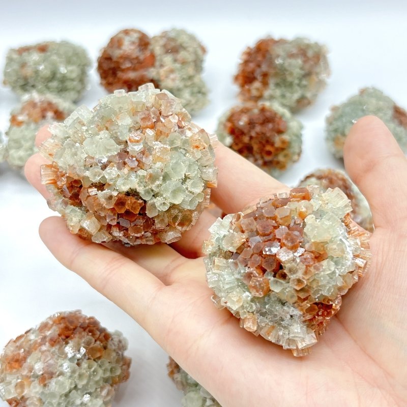 19 Pieces Raw Aragonite Stone Specimen White mixed Red - Wholesale Crystals