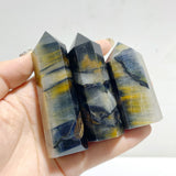 36 Pieces Blue Tiger Eye Mixed Quartz Tower Point