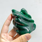 12 Pieces Malachite Flame Carving