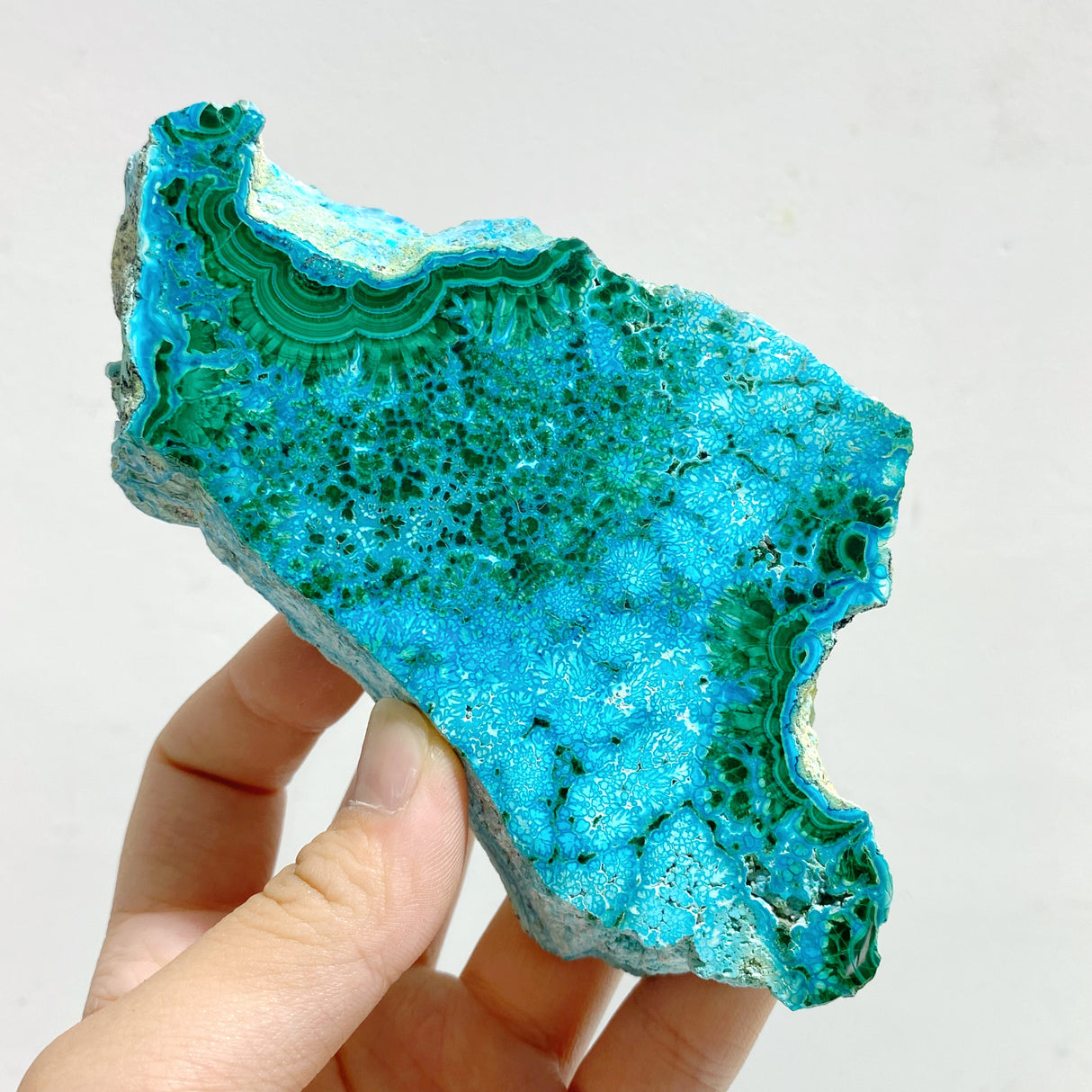 3 Pieces High Quality Chrysocolla Mixed Malachite Slab Specimen #14