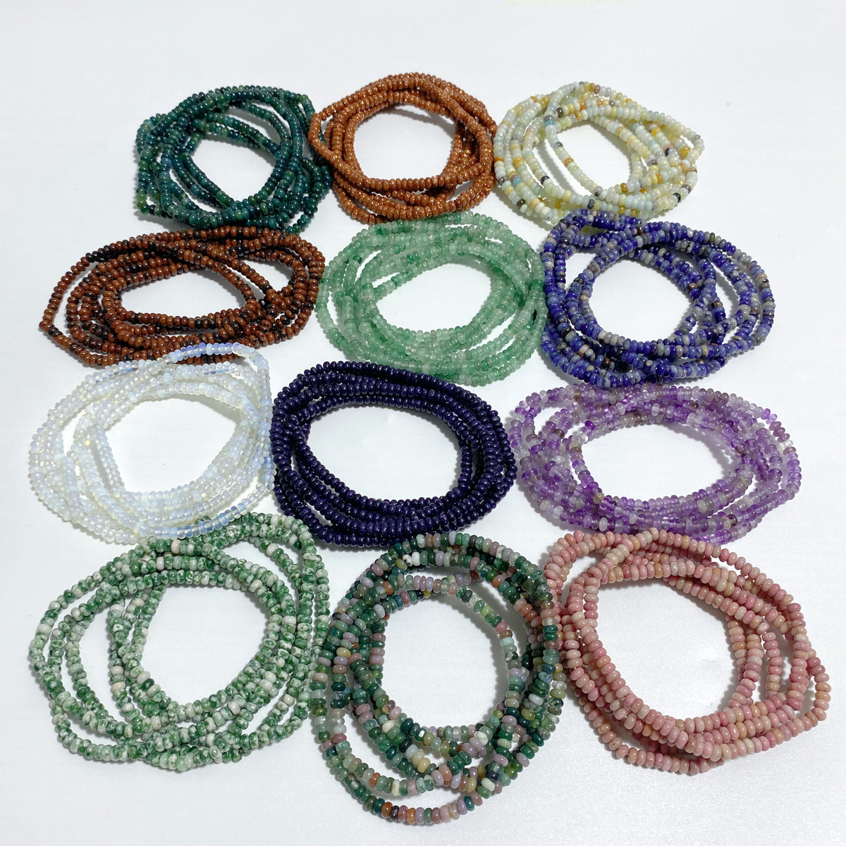 12 Types Bracelets Wholesale Caribbean Calcite Ocean Jasper