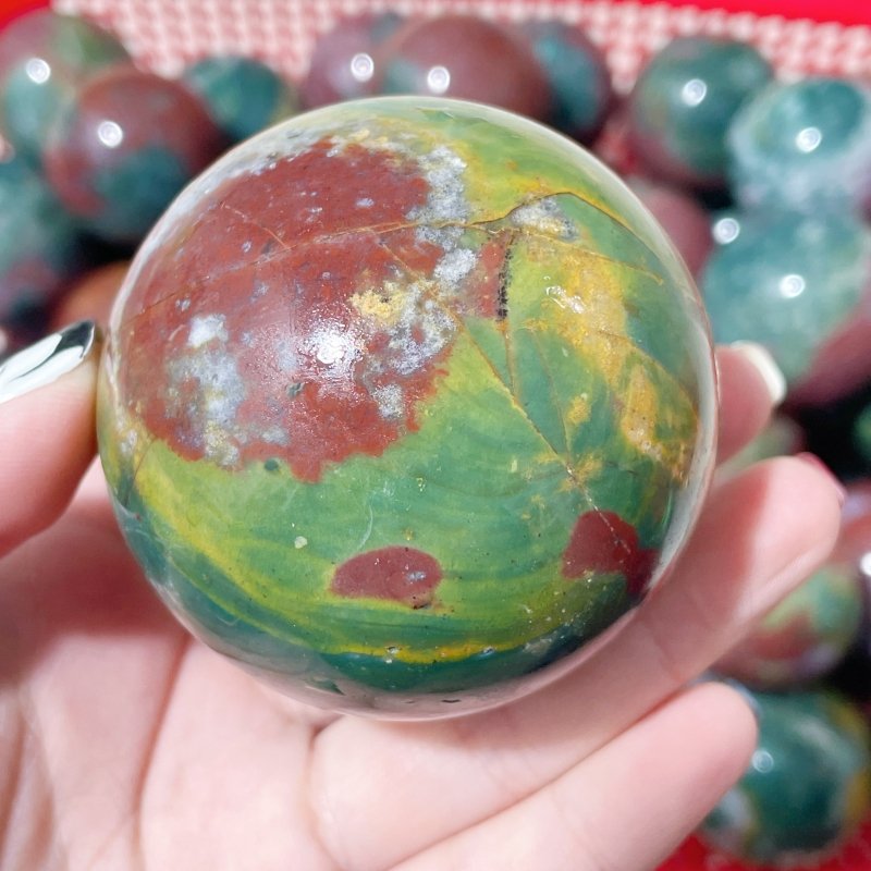 2 - 2.6in Colorful Ocean Jasper Spheres Wholesale - Wholesale Crystals