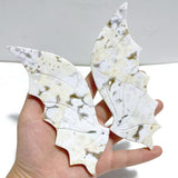 2 Pairs 8th Vein Ocean Jasper Flying Dragon Wing With Stand - Wholesale Crystals