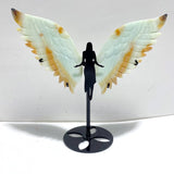 2 Pairs Angel Wing Carving With Stand Pink Opal Caribbean Calcite - Wholesale Crystals