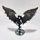 2 Pairs Dragon Blood Stone Demon And Angel Wing Carving With Stand - Wholesale Crystals