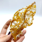 2 Pairs Fire Quartz Butterfly Wing Carving With Stand - Wholesale Crystals