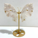 2 Pairs Geode Sakura Flower Agate Butterfly Wing With Stand -Wholesale Crystals