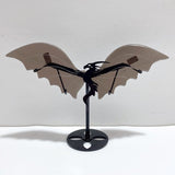 2 Pairs Ice Obsidian Flying Dragon Wing With Stand - Wholesale Crystals