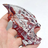 2 Pairs Morocco Agate Owl Wing Carving With Stand - Wholesale Crystals