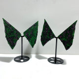 2 Pairs Ruby Zoisite Slab Wing With Stand - Wholesale Crystals