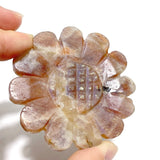 2 Pairs Sunstone Mixed Moonstone Sunflower Carving With Stand - Wholesale Crystals