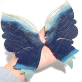 2 Pairs Trolleite Stone Butterfly Wing Carving With Stand - Wholesale Crystals