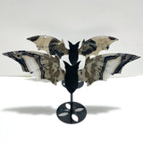 2 Pairs Volcano Agate Bat Wing With Stand (UV - Reactive) - Wholesale Crystals