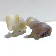 2 Pieces Amethyst Mixed Geode Druzy Agate Elephant Animal Carving A21 - Wholesale Crystals