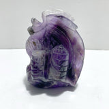 2 Pieces Beautiful Chevron Amethyst Dragon Castle Carving - Wholesale Crystals