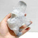 2 Pieces Beautiful Geode Agate Druzy Elephant Carving - Wholesale Crystals