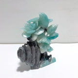 2 Pieces Caribbean Calcite Mixed Pyrite Birds&Flower Carving - Wholesale Crystals