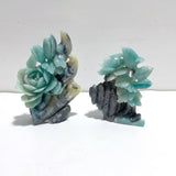 2 Pieces Caribbean Calcite Mixed Pyrite Birds&Flower Carving - Wholesale Crystals