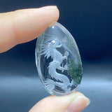 2 Pieces Chinese Dragon Garden Quartz Inner Scene Carving - Wholesale Crystals