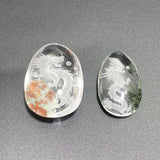 2 Pieces Chinese Dragon Garden Quartz Inner Scene Carving - Wholesale Crystals